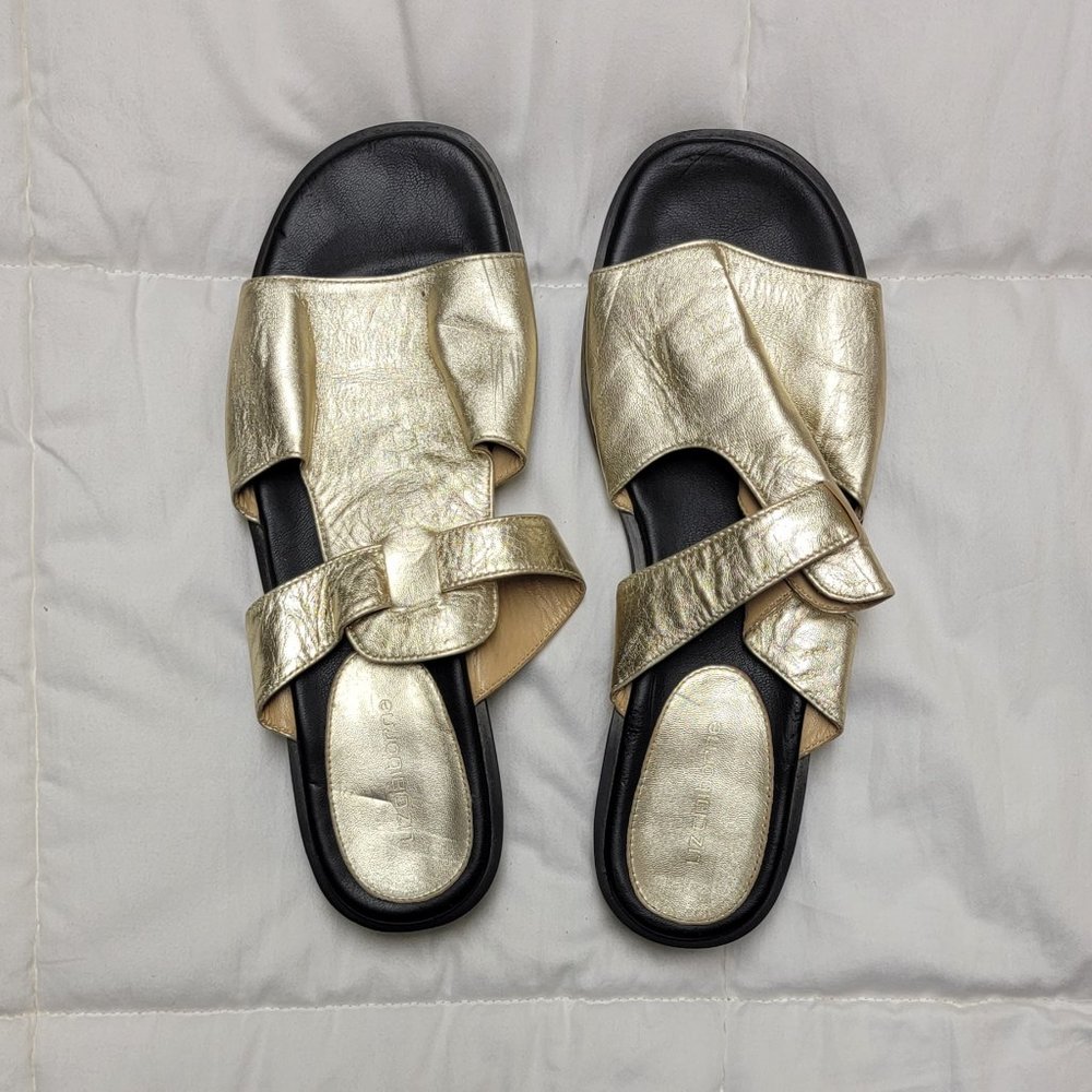 #5 - Liz Claiborne gold metallic sandals